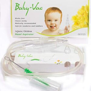 BABY-VAC Baby Nasal Aspirator Safe Hygienic Quick Best Results for Newborns and Toddlers