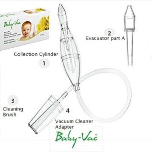 BABY-VAC Baby Nasal Aspirator Safe Hygienic Quick Best Results for Newborns and Toddlers