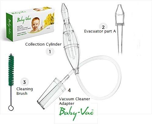 BABY-VAC Baby Nasal Aspirator Safe Hygienic Quick Best Results for Newborns and Toddlers