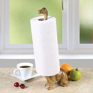 Paper Towel Holder - Brontosaurus Dinosaur - Countertop Free Standing - 17" High