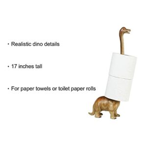 Paper Towel Holder - Brontosaurus Dinosaur - Countertop Free Standing - 17" High