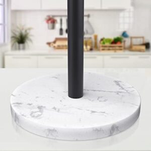 OROPY Paper Towel Holder for Countertop, Heavy Weighted Faux Marble, Kitchen Paper Roll Holder Stand for Standard or Jumbo-Sized Rolls