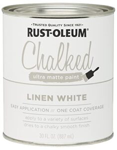 rust-oleum 285140 ultra matte interior chalked paint 30 oz, 30 fl oz (pack of 1), linen white