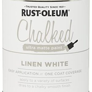 Rust-Oleum 285140 Ultra Matte Interior Chalked Paint 30 oz, 30 Fl Oz (Pack of 1), Linen White