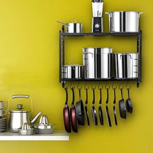 BestVida SparkWorks 2-Tiered Wall Mounted Pot Rack