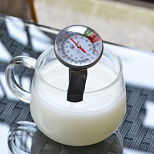 KT THERMO Instand Read 2-Inch Dial Thermometer,Best For The Coffee Drinks,Chocolate Milk Foam