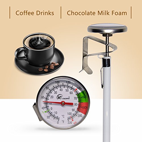 KT THERMO Instand Read 2-Inch Dial Thermometer,Best For The Coffee Drinks,Chocolate Milk Foam