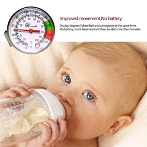 KT THERMO Instand Read 2-Inch Dial Thermometer,Best For The Coffee Drinks,Chocolate Milk Foam