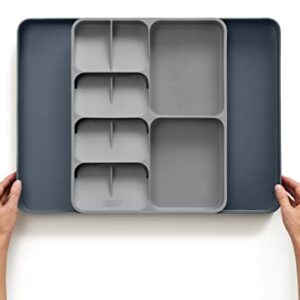 Joseph Joseph DrawerStore Kitchen Drawer Organizer Tray for Cutlery Utensils and Gadgets, Expandable, Gray