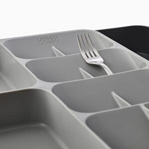 Joseph Joseph DrawerStore Kitchen Drawer Organizer Tray for Cutlery Utensils and Gadgets, Expandable, Gray