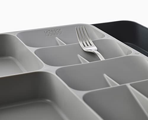 Joseph Joseph DrawerStore Kitchen Drawer Organizer Tray for Cutlery Utensils and Gadgets, Expandable, Gray