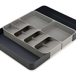 Joseph Joseph DrawerStore Kitchen Drawer Organizer Tray for Cutlery Utensils and Gadgets, Expandable, Gray