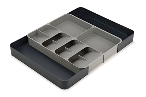 Joseph Joseph DrawerStore Kitchen Drawer Organizer Tray for Cutlery Utensils and Gadgets, Expandable, Gray