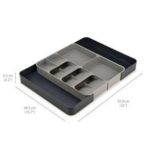 Joseph Joseph DrawerStore Kitchen Drawer Organizer Tray for Cutlery Utensils and Gadgets, Expandable, Gray