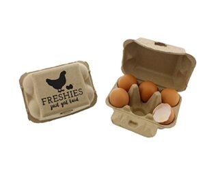 rural365 chicken egg cartons – biodegradable egg carton 6 cell egg holders, farm freshies empty egg cartons, 20 pack