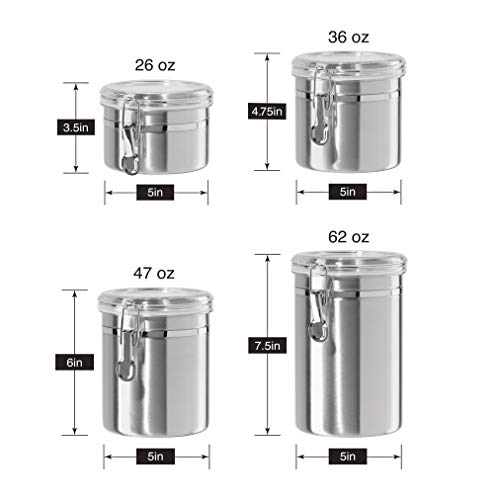 Oggi Corporation Oggi Food Storage Container Set, 4 pc, Stainless Steel