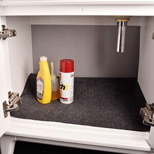 Under The Sink Mat,Kitchen Tray Drip,Cabinet Liner,Fabric Layer,Waterproof Layer,Reusable,Washable (36inches x 24inches)