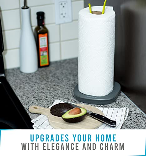 Comfify “Sprout” Decorative Paper Towel Holder or Toilet Paper Holder Vertical Countertop Paper Towel Stand or Toilet Roll Stand - Sturdy No-Slip Base - 11.75” x 6”