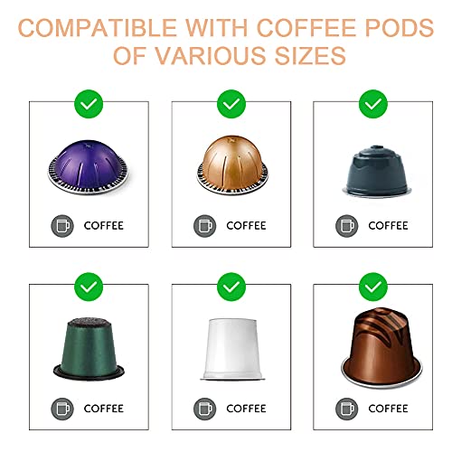 VOREN K Cup Holder| Adhesive Coffee Pod Holder Suitable to be Mounted Vertically or Horizontally on Walls or Under Cabinets | Coffee Pod Storage for Coffee Shop Desktop Office and Kitchen| White