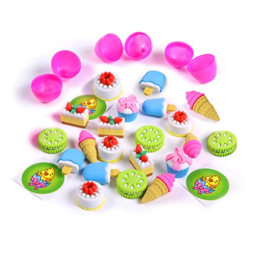 100-Pcs Easter Eggs with Toys Inside I Prefilled Easter Eggs Includes Slap Bracelets, Sticky Hands, Light Up Rings & More I Plastic Easter Egg Fillers for Your Easter Egg Hunt Bulk Easter Party Favors