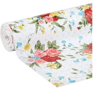 pioneerwoman sweet rose non-adhesive shelf liner – 20″ x 6′