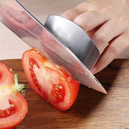 Jupswan Stainless Steel Finger Guards for Cutting Knife Cutting Protector Kitchen Tool Guard Finger Protector Avoid Hurting When Slicing and Chopping 2 Pack