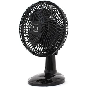 Genesis 6-Inch Clip Convertible Table-Top & Clip Fan Two Quiet Speeds - Ideal For The Home, Office, Dorm, More Black (A1CLIPFANBLACK)