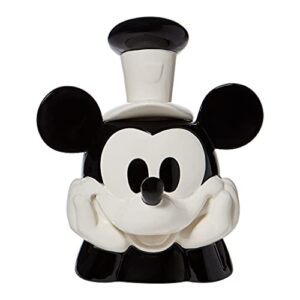 enesco disney ceramics mickey mouse steamboat willie sculpted cookie jar canister, 10.25 inch, multicolor