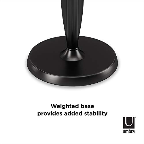 Umbra Tug One-Handed Tear Modern Paper Towel Holder, Black