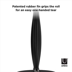 Umbra Tug One-Handed Tear Modern Paper Towel Holder, Black