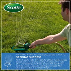 Scotts Turf Builder Grass Seed Tall Fescue Mix Grows Deep Roots for a Durable, Livable Lawn Resistant to Heat, Drought, 3lb.