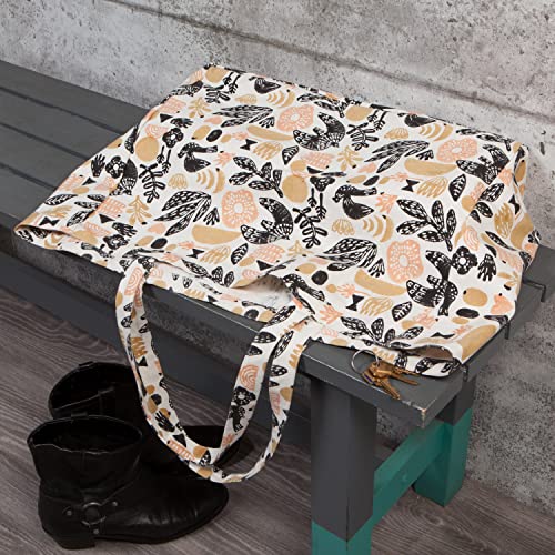 Danica Studio Myth Cotton Block Printed Large Tote Bag 19 x 15 inches