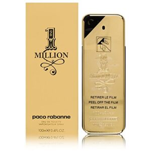 paco rabanne 1 million fragrance for men – fresh and spicy – notes of amber, leather and tangerine – adds a touch of irresistible seduction – ideal for men with rebellious charm – edt spray – 3.4 oz