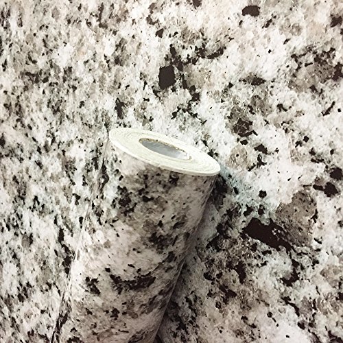 Moyishi Light White Granite Look Marble Gloss Film Vinyl Self Adhesive Counter Top Peel and Stick Wall Decal