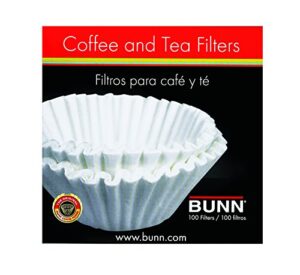 bunn coffee filters, 10/12-cup size, 100 filters/pack,white