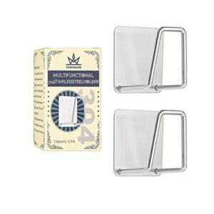 visengure sponge holders for kitchen sink 2 packs, slivery 304 multifuctional stainless steel holder, 3.3 lbs capacity
