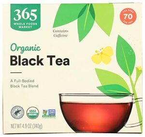 365 by whole foods market, tea black organic, 70 count
