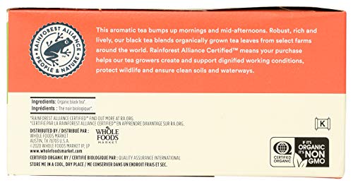 365 by Whole Foods Market, Tea Black Organic, 70 Count