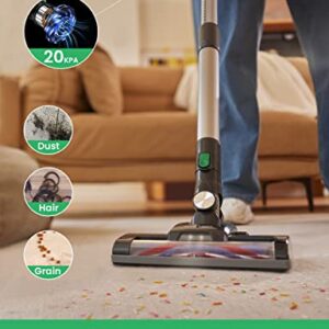 Vactidy Cordless Vacuum Cleaner, Blitz V8 Cordless Stick Vacuum with Detachable Battery, 20KPa Suction Hardwood Floor Vacuum Up to 35min Runtime, Lightweight Stick Vacuum for Carpet Pet Hair Cleaning