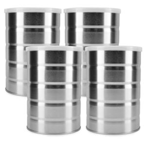 cornucopia empty coffee cans (4-pack); metal cans for kitchen storage, coffee packaging and arts & crafts