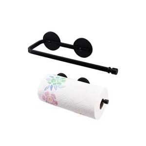 LEVOSHUA Magnetic Paper Towel Holder Paper Towel Rack Tower Bar for Refrigerator, Metal Cabinet Black