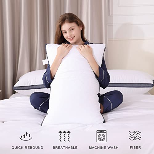 Meoflaw Pillows for Sleeping(2-Pack) , Luxury Hotel Gel Pillow ,Bed Pillows for Side and Back Sleeper (Queen)