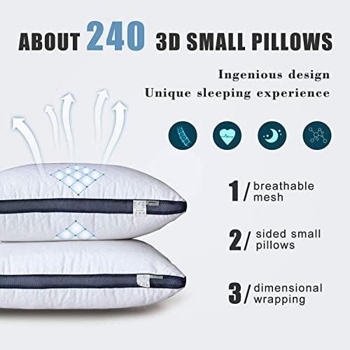 Meoflaw Pillows for Sleeping(2-Pack) , Luxury Hotel Gel Pillow ,Bed Pillows for Side and Back Sleeper (Queen)