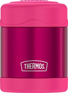 thermos funtainer 10 ounce stainless steel vacuum insulated kids food jar, pink