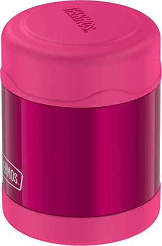 THERMOS FUNTAINER 10 Ounce Stainless Steel Vacuum Insulated Kids Food Jar, Pink