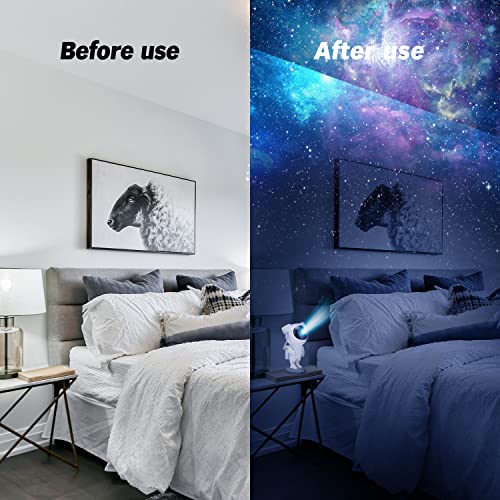 Star Projector Night Lights,Kids Room Decor Aesthetic,Tiktok Astronaut Nebula Galaxy Projector Night Light,Remote Control Timing and 360°Rotation Magnetic Head,Lights for Bedroom,Gaming Room Decor