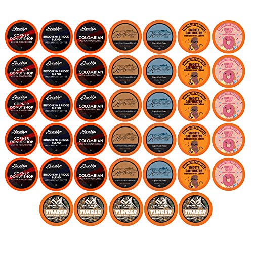 Two Rivers Coffee Medium Roast Coffee Pods, Compatible with K Cup Brewers Including 2.0, Assorted Variety Sampler Pack, 40 Count