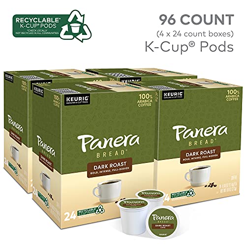 Panera Bread Dark Roast Coffee, Keurig Single Serve K-Cup Pods, 96 Count