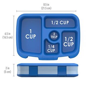 Bentgo® Kids Leak-Proof, 5-Compartment Bento-Style Kids Lunch Box - Ideal Portion Sizes for Ages 3 to 7, BPA-Free, Dishwasher Safe, Food-Safe Materials, 2-Year Warranty (Blue)