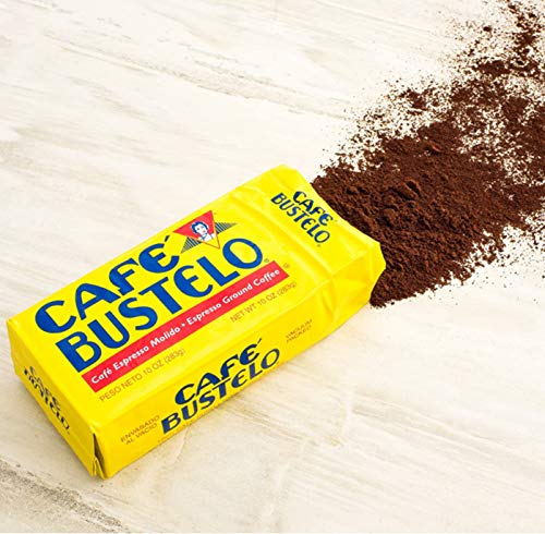 Café Bustelo Espresso Dark Roast Ground Coffee Brick, 6 Ounces (Pack of 12)